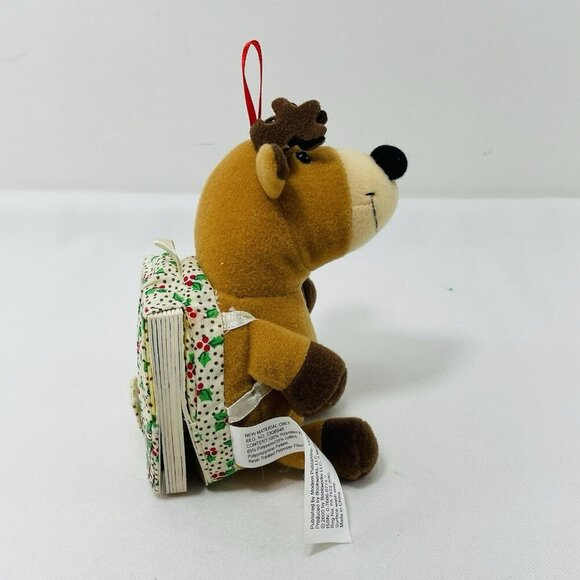 Christmas Little Reindeer Plush Book Mini Picture Bedtime Kid Nursery Storytime - Picture 2 of 12